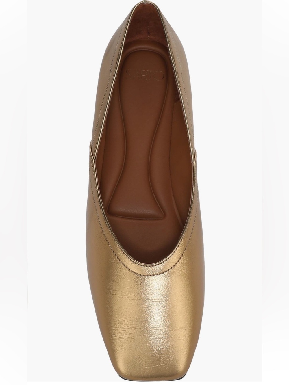 SARTO Metallic Gold adalina flats NWT - Picture 5 of 7